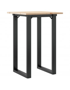 Tavolo da Pranzo Telaio a O 50x50x75 cm Legno Pino e Acciaio