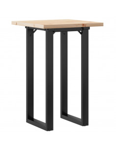 Tavolo da Pranzo Telaio a O 50x50x75,5 cm Massello Pino e Ghisa