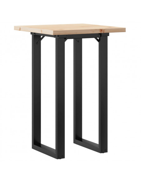 Tavolo da Pranzo Telaio a O 50x50x75,5 cm Massello Pino e Ghisa