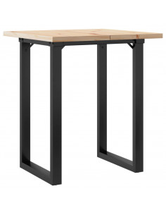 Tavolo da Pranzo Telaio a O 70x70x75,5 cm Massello Pino e Ghisa