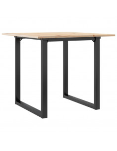 Tavolo da Pranzo Telaio a O 90x90x75 cm Massello Pino e Ghisa