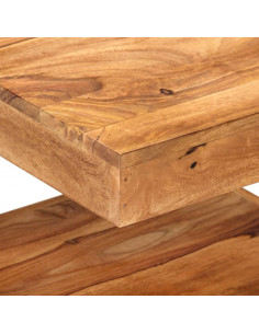 Tavolo da Salotto 45x45x40 cm in Legno Massello di Acacia