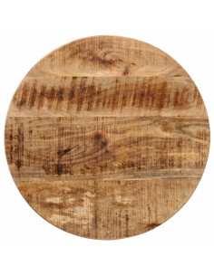 Tavolo da Salotto 45x45x40cm in Legno Massello di Mango e Ferro