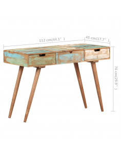 Tavolo da Trucco con Specchio 112x45x76 cm Massello di Recupero