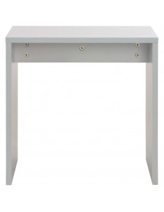 Tavolo da Trucco con Specchio e Sgabello Grigio 104x45x131 cm