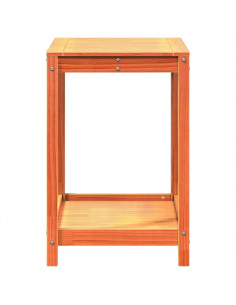 Tavolo Invasatura Ripiano Marrone Cera 82,5x50x75 Massello Pino