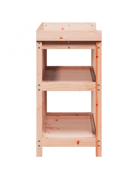 Tavolo Invaso con Ripiani 108x45x86,5 cm Legno Massello Douglas