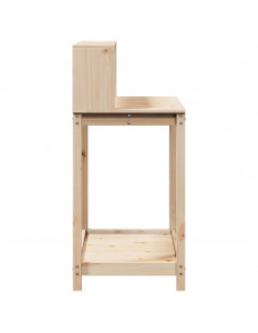 Tavolo Invaso con Ripiani 108x50x109,5 cm Legno Massello Pino