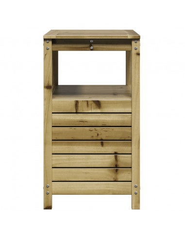 Tavolo Invaso con Ripiani 82,5x45x81 cm Legno Impregnato Pino