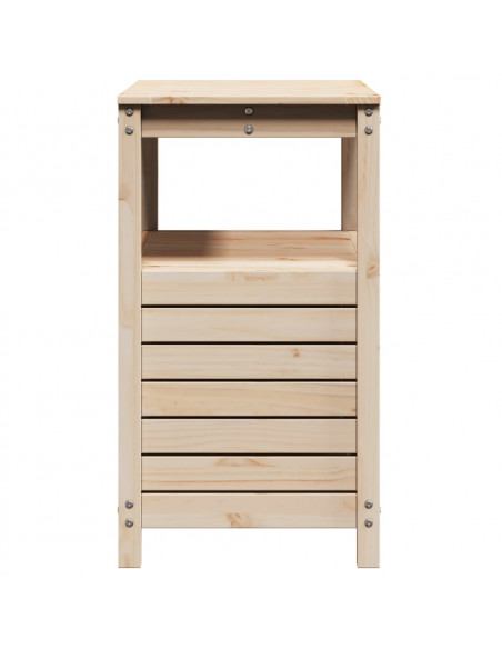 Tavolo Invaso con Ripiani 82,5x45x81 cm Legno Massello di Pino