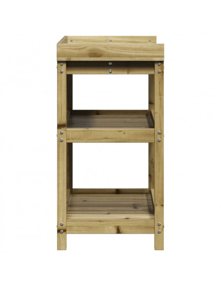 Tavolo Invaso con Ripiani 82,5x45x86,5 cm Legno Impregnato Pino