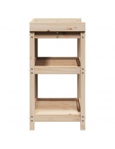 Tavolo Invaso con Ripiani 82,5x45x86,5 cm Legno Massello Pino