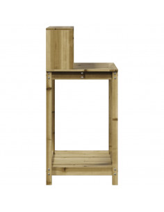 Tavolo Invaso con Ripiani 82,5x50x109,5cm Legno Impregnato Pino