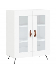 Credenza Bianca 69,5x34x180 cm in Legno Multistrato 2