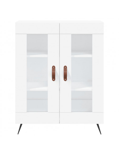 Credenza Bianca 69,5x34x180 cm in Legno Multistrato