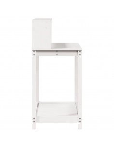 Tavolo Invaso con Ripiani Bianco 108x50x109,5 cm Massello Pino