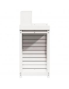 Tavolo Invaso con Ripiani Bianco 82,5x50x109,5 cm Massello Pino