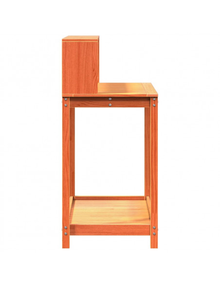 Tavolo Invaso con Ripiani Marrone 108x50x109,5 cm Massello Pino