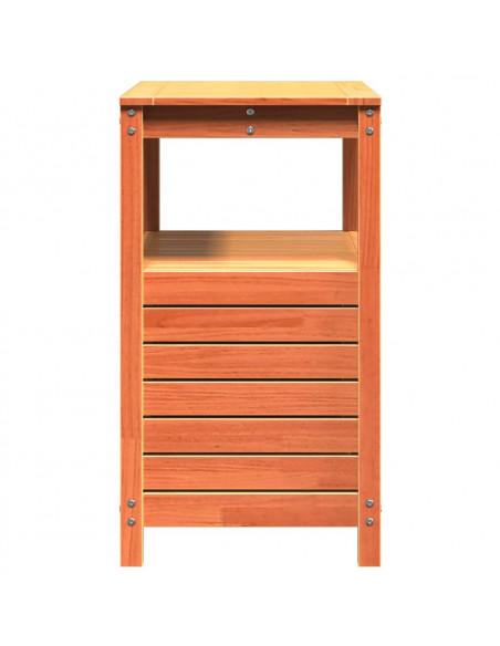 Tavolo Invaso con Ripiani Marrone 82,5x45x81 cm Massello Pino