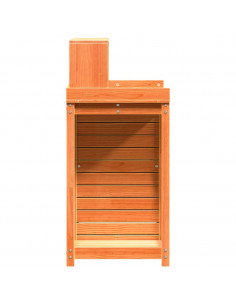 Tavolo Invaso con Ripiani Marrone 82,5x50x109,5cm Massello Pino