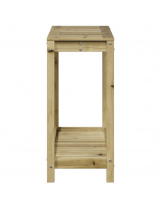 Tavolo Invaso con Ripiano 108x35x75 cm Legno Impregnato di Pino
