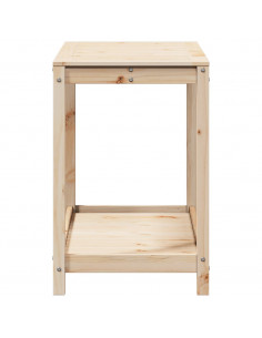 Tavolo Invaso con Ripiano 108x50x75 cm Legno Massello di Pino