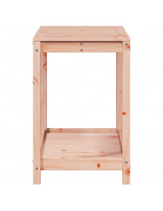 Tavolo Invaso con Ripiano 108x50x75 cm Legno Massello Douglas