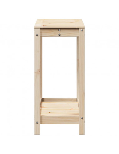 Tavolo Invaso con Ripiano 82,5x35x75 cm Legno Massello di Pino
