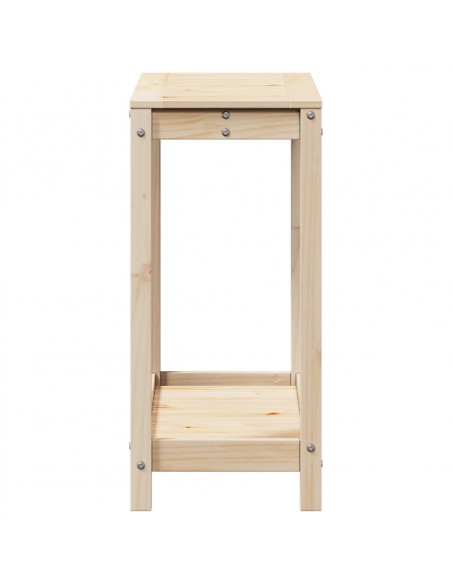 Tavolo Invaso con Ripiano 82,5x35x75 cm Legno Massello di Pino