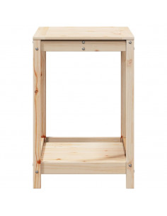 Tavolo Invaso con Ripiano 82,5x50x75 cm Legno Massello di Pino