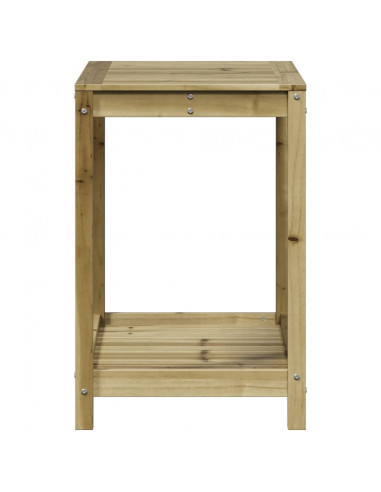 Tavolo Invaso con Ripiano 82,5x50x75cm Legno Impregnato di Pino