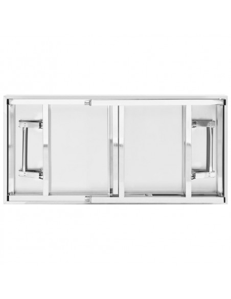 Tavolo Lavoro Cucina con Ripiano 120x60x115 cm Acciaio Inox