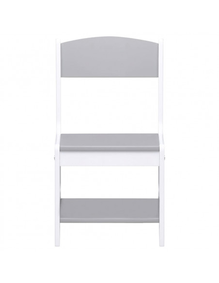 Tavolo per Bambini con 2 Sedie Bianco in MDF