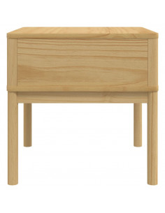 Tavolo per Lampada FLORO 55x55x54 cm Marrone Cera Legno di Pino