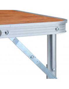 Tavolo Pieghevole da Campeggio in Alluminio 60x45cm