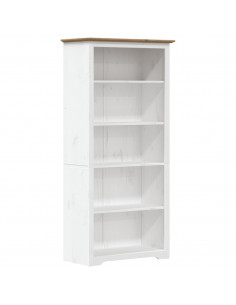 Libreria BODO 5 Ripiani 80x38x180cm Legno Massello Pino Marrone 2