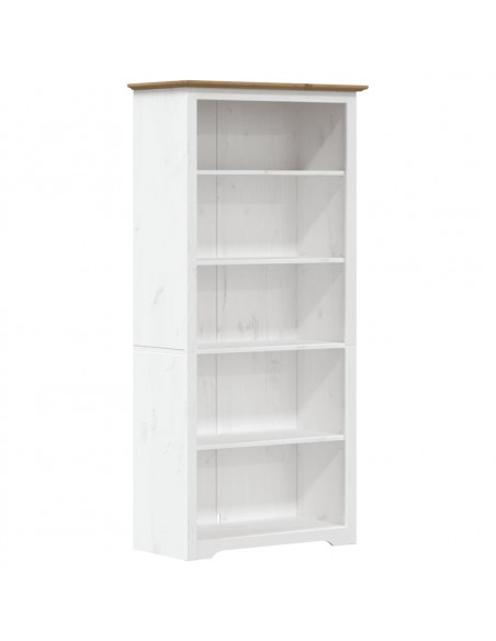 Libreria BODO 5 Ripiani 80x38x180cm Legno Massello Pino Marrone