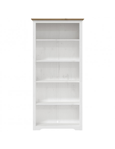 Libreria BODO 5 Ripiani 80x38x180cm Legno Massello Pino Marrone