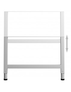 Telai per Banco da Lavoro 2 pz in Metallo 85x(69-95,5) cm Grigi