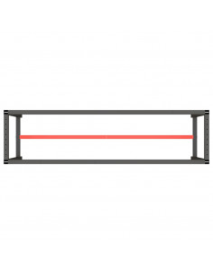 Telaio Banco da Lavoro Nero e Rosso Opaco 210x50x79 cm Metallo