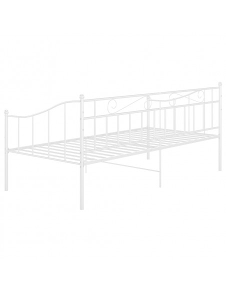 Telaio Divano Letto Bianco in Metallo 90x200 cm