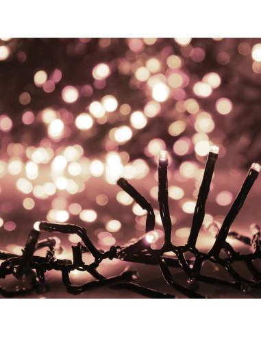 Gruppo Stringa LED con 2000 Luci LED Bianco Caldo 17 m in PVC