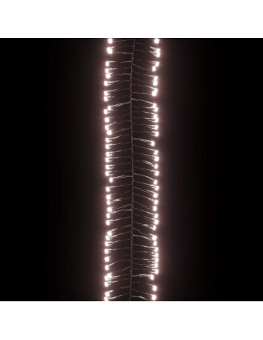 Gruppo Stringa LED con 2000 Luci LED Bianco Caldo 17 m in PVC
