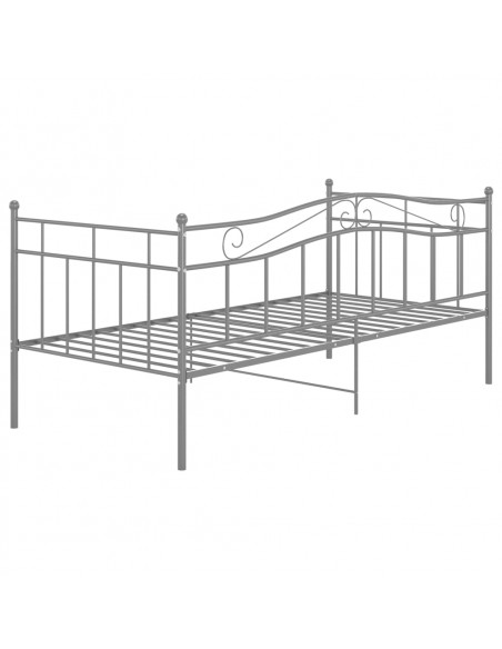 Telaio Divano Letto Grigio in Metallo 90x200 cm