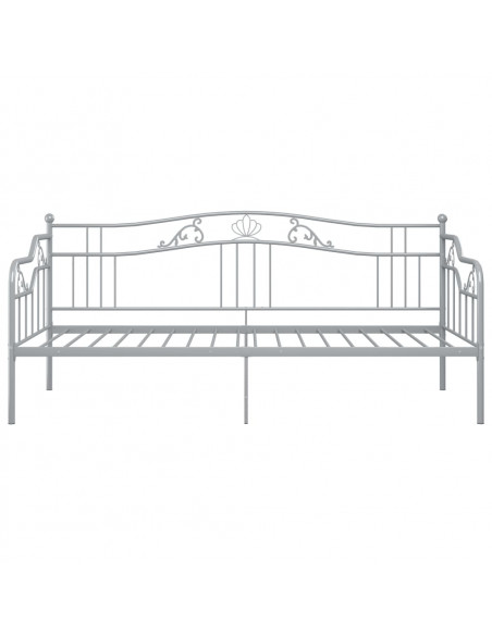 Telaio Divano Letto Grigio in Metallo 90x200 cm
