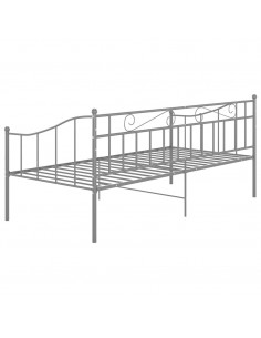 Telaio Divano Letto Grigio in Metallo 90x200 cm