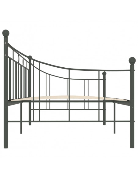 Telaio Divano Letto Grigio in Metallo 90x200 cm