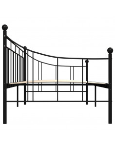 Telaio Divano Letto Nero in Metallo 90x200 cm