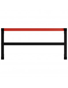 Telaio per Banco da Lavoro in Metallo 120x57x79 cm Nero e Rosso