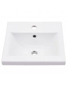 Telaio per Lavabo da Bagno con Lavabo Integrato Bianco in Ferro